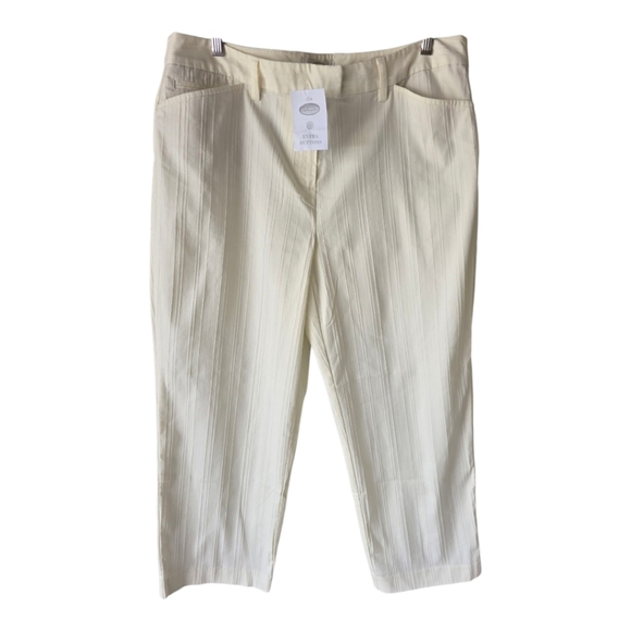 New Talbots Women’s Chatham Ankle Pants Size 14 Beige Stretch 36x28 - Picture 1 of 11